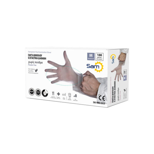 Γάντια βινυλίου λευκά M – Emporico