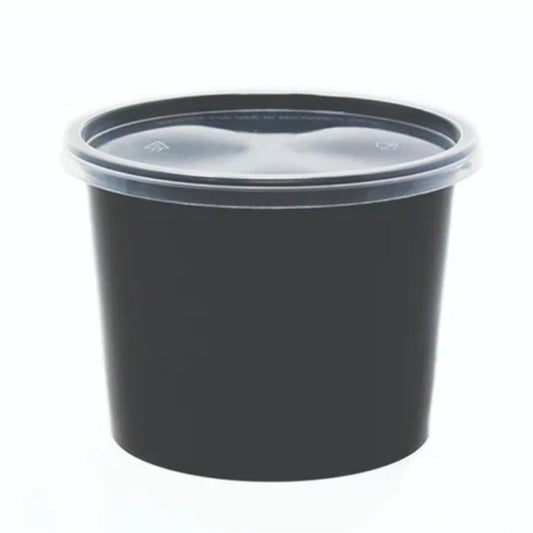Σκεύος μικροκυμάτων 740ml 25oz στρόγγυλο με καπάκι – συσκευασία 50 τεμαχίων