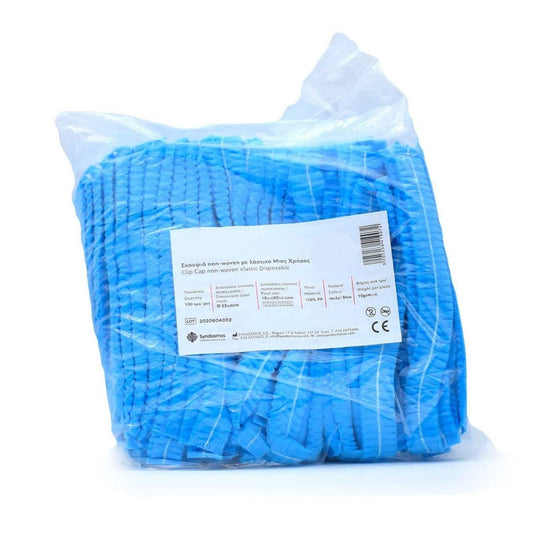 Σκούφος μιας χρήσης μπλε 100 τεμ – Emporico