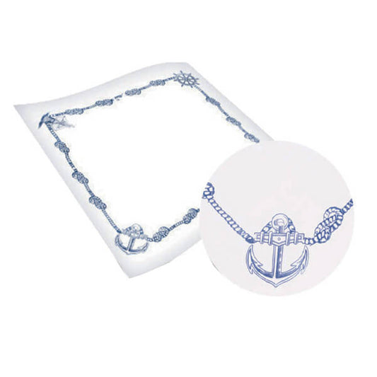 Τραπεζομάντηλο λευκό με σχέδιο «Θάλασσα» 100×130 cm – 100 τεμάχια
